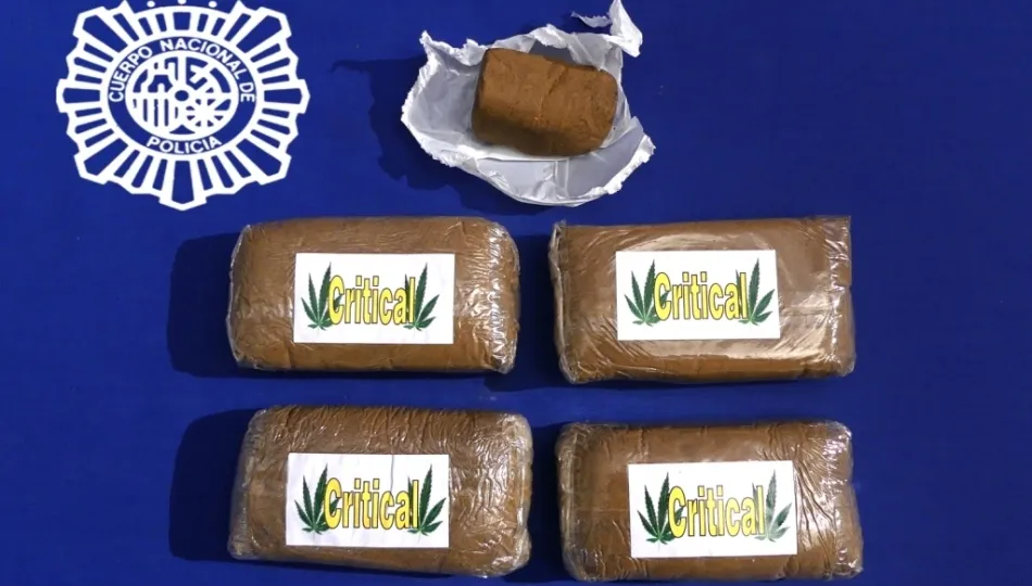 Droga intervenida en esta detención