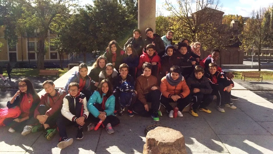 Estudiantes de 1º de ESO del Colegio Padres Trinitarios de Salamanca que participaron en esta visita