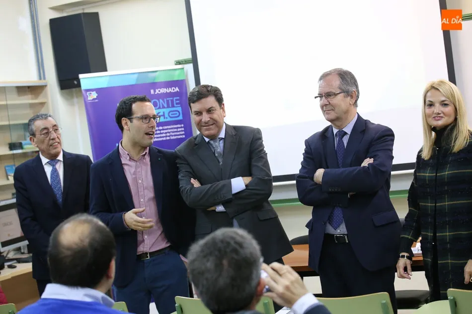 Visita del consejero de Empleo al IES  Francisco de Salinas, en Salamanca. Foto: Alberto Martín