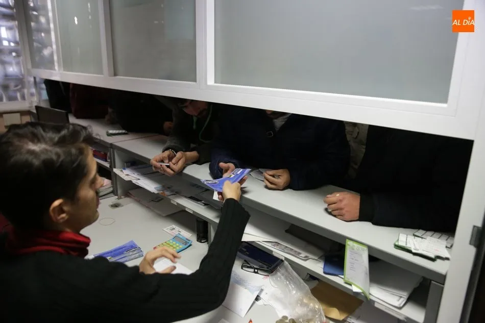 La taquilla del Helmántico durante esta tarde / Foto: Alberto Martín.