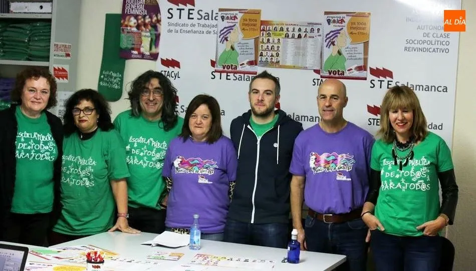 Algunos de los candidatos de STEs a las elecciones sindicales a las juntas de personal docente no universitario. Foto de Alberto Martín