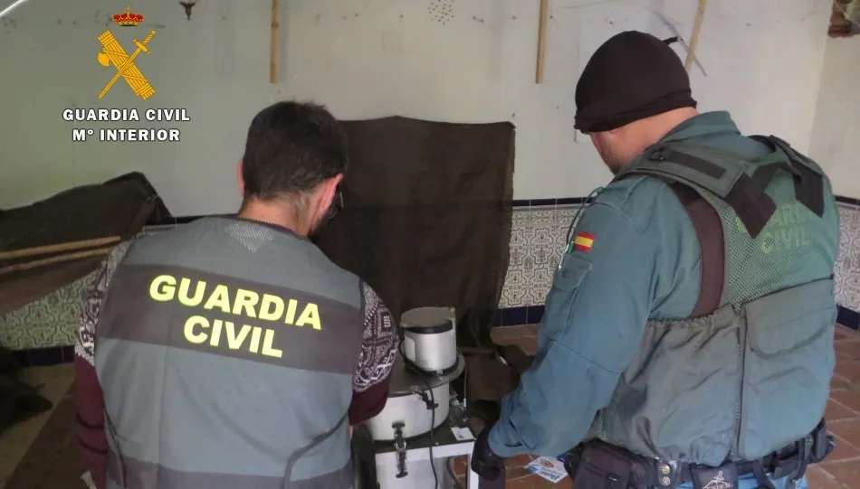 Agentes de la Guardia Civil de Salamanca en de sus actuaciones en esta operación
