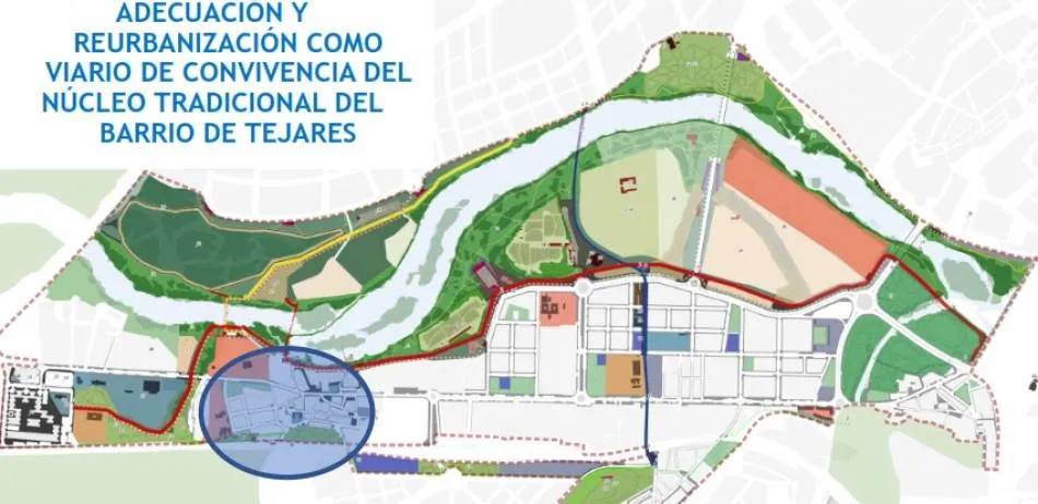 Plano de actuaciones en Tejares
