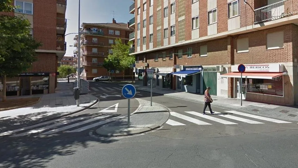 Calle Regajo, junto a la carretera de Ledesma, en el barrio de Pizarrales