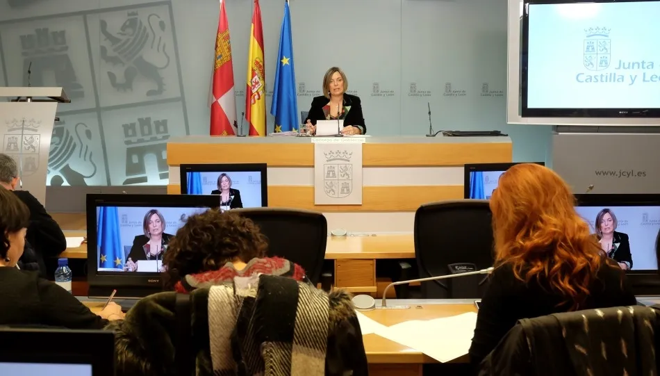 Milagros Marcos, portavoz del Ejecutivo regional, tras el último Consejo de Gobierno