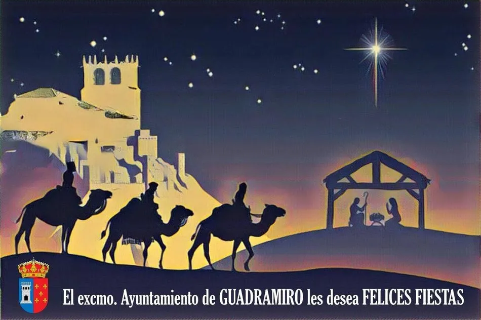 Papá Noel visita a los niños de Guadramiro  