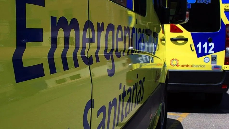 El herido fue trasladado en ambulancia al Virgen de la Vega