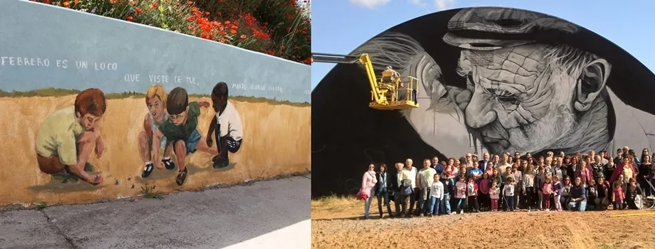 Arte mural en Vega de Tirados y Juzbado