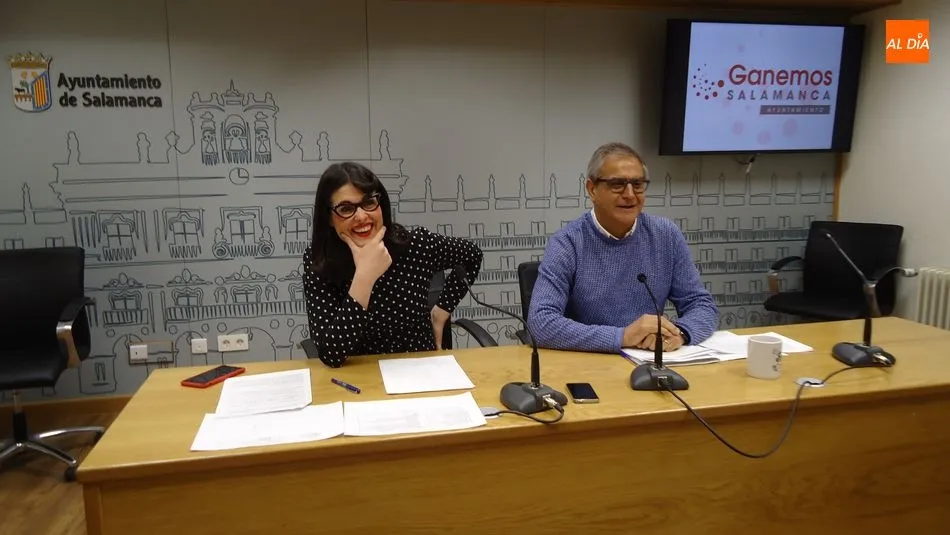 Virginia Carrera y Gabriel Risco, concejales de Ganemos Salamanca
