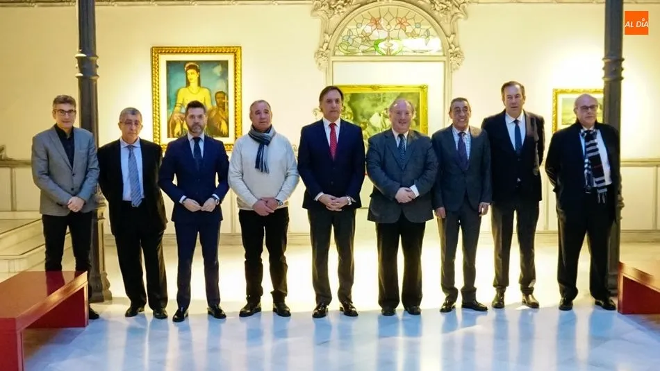 Integrantes del Patronato de la Fundación Manuel Ramos Andrade reunidos esta mañana en la Casa Lis
