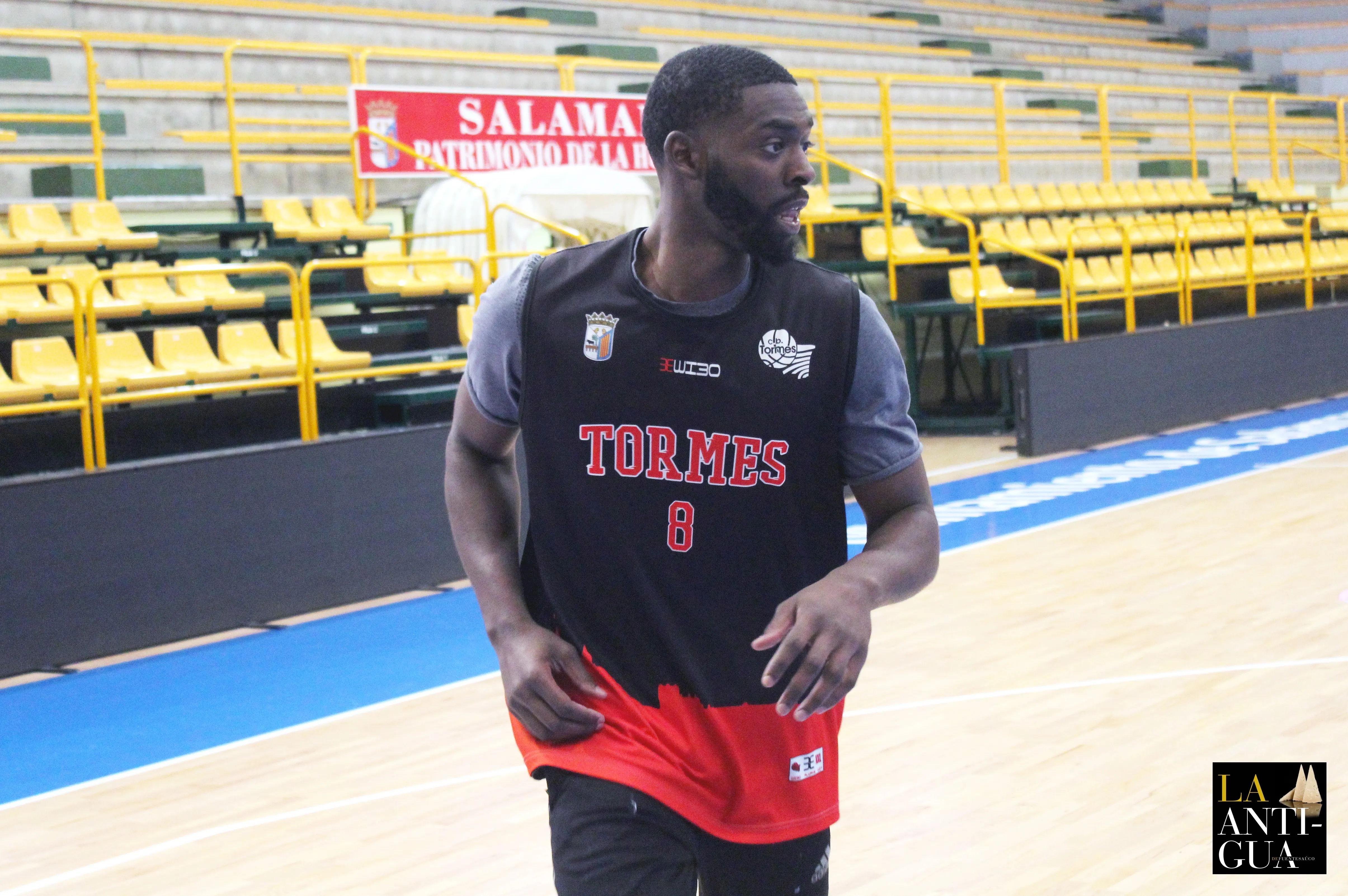 Casey Jones, en un entrenamiento con el CB Tormes