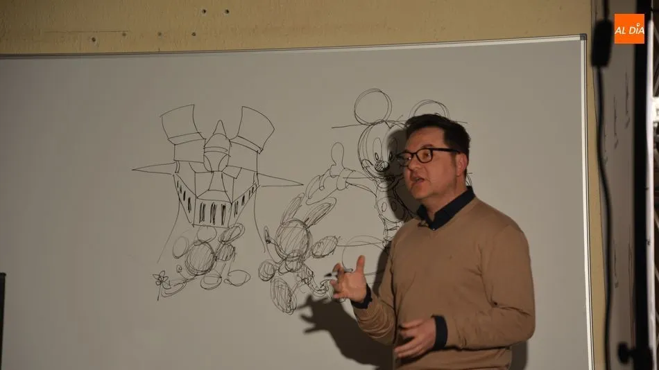 El dibujante Paco Sáez comparte un encuentro con estudiantes del Rodríguez Fabrés