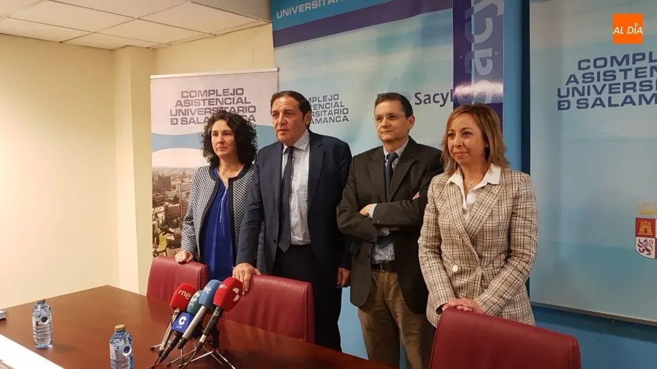 El consejero de Sanidad, Antonio María Sáez Aguado, en su visita a Salamana de este lunes