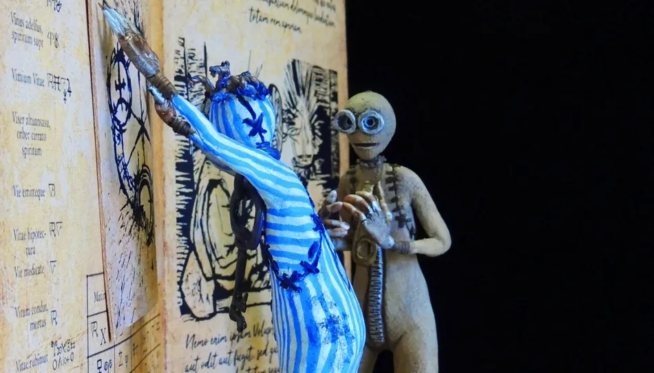 Los trabajos expuestos en la Facultad de Derecho han sido realizados íntegramente por los alumnos de Bellas Artes