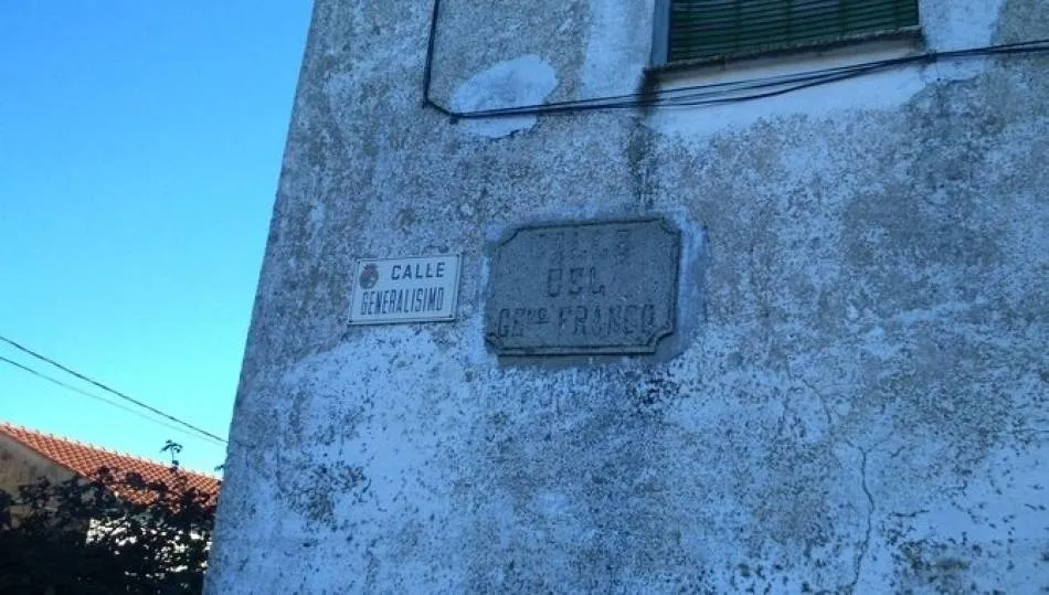 Calle con el nombre del dictador Francisco Franco