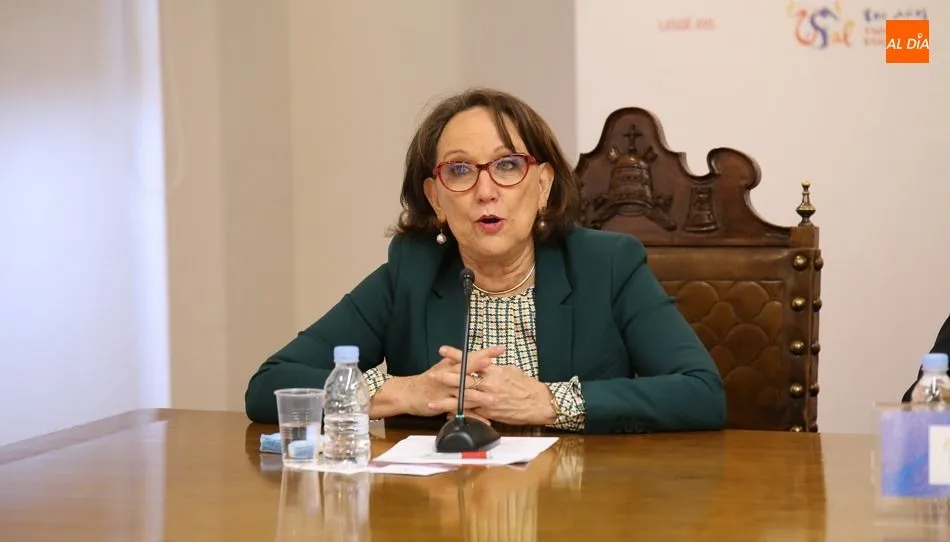 La secretaria general Iberoamericana, Rebeca Grynspan, en una de sus visitas a Salamanca