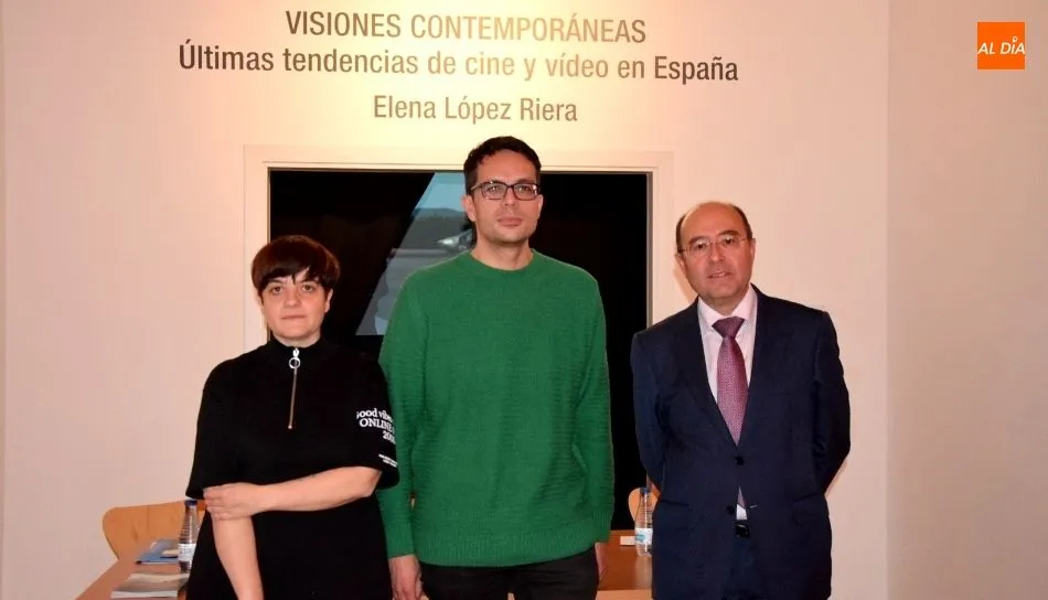 Natalia Piñuel y Enrique Piñuel en la presentación de este nuevo ciclo de Visiones Contemporáneas, dedicado en esta ocasión a la artista Elena López Riera. Foto de Eva Fernández