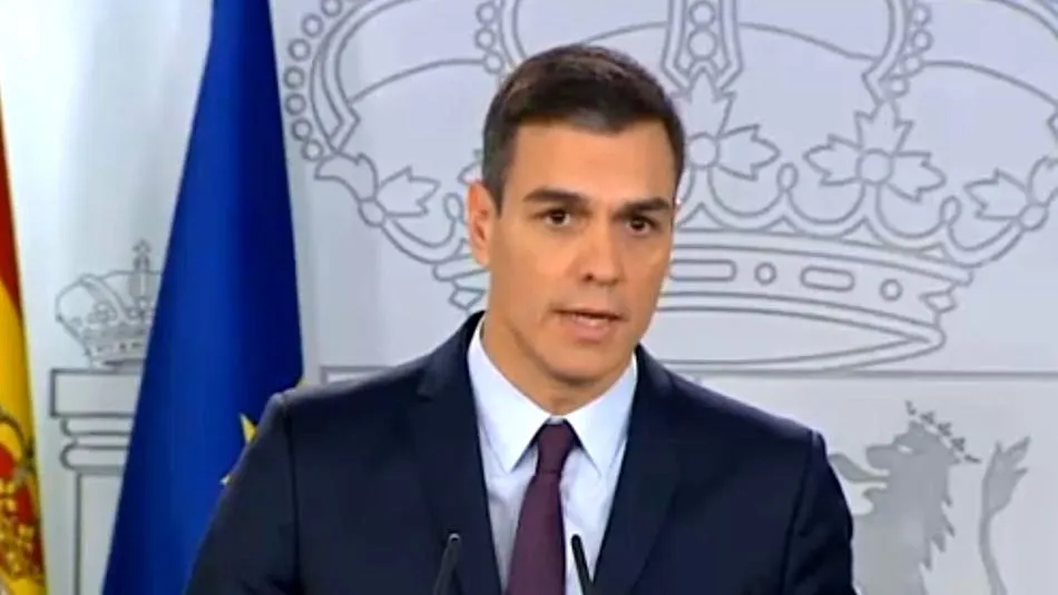 Comparecencia del presidente del Gobierno, Pedro Sánchez, en La Moncloa
