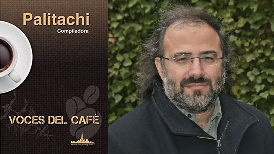 Portada de la antología y el poeta Alencart