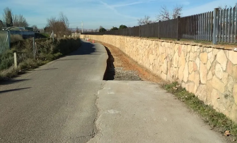 Obras en el Camino de los Frailes de Cabrerizos