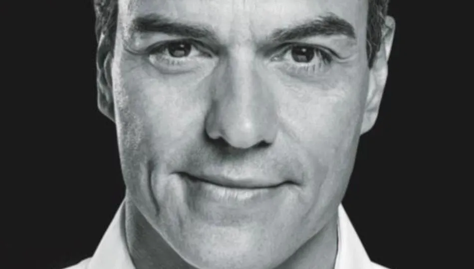 Fragmento de la imagen de Pedro Sánchez en la portada de este libro, Manual de resistencia