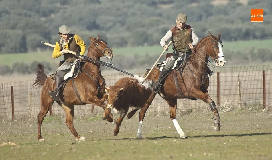El Juli y su hombre de confianza en el campo, Diego Pajito en pleno acoso y derribo/ Foto: Adrián Martín