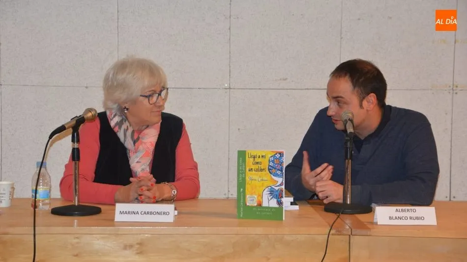 Marina Carbonero y Alberto Blanco Rubio, en la presentación del libro. Foto: Lydia González