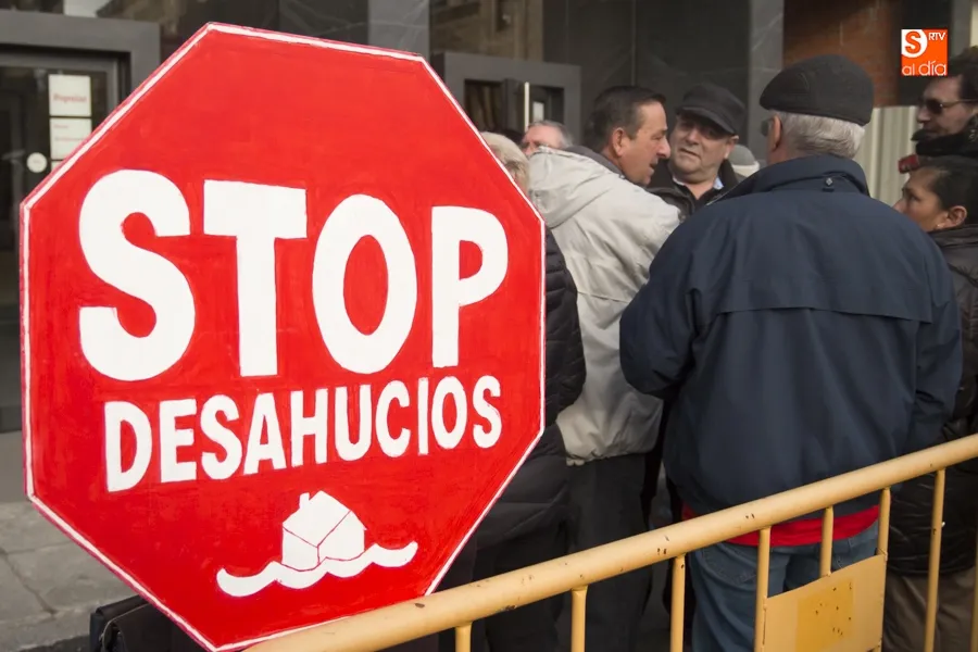 Imagen de archivo de una de las protestas de Stop Desahucios en Salamanca