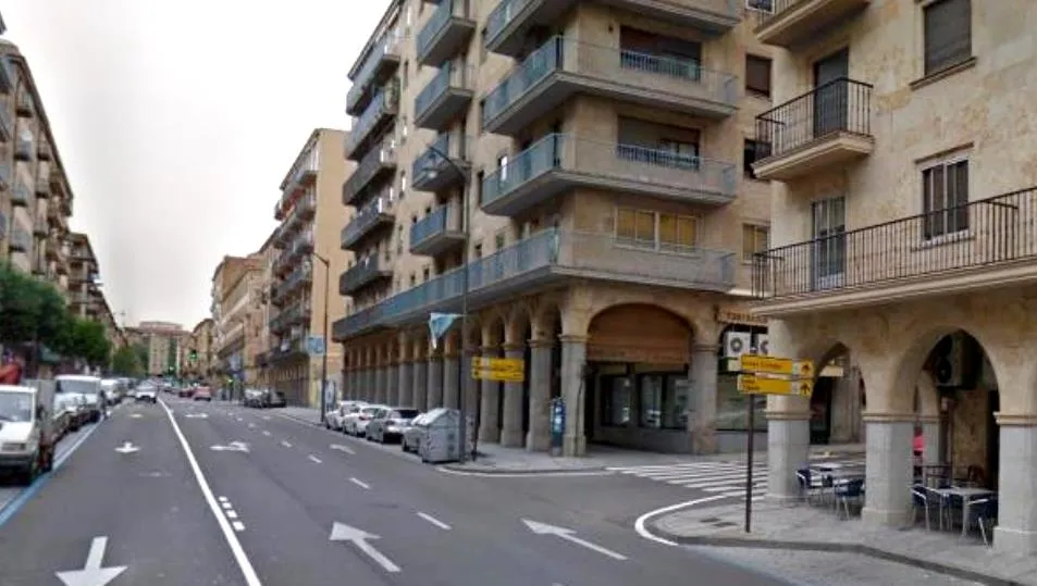 Gran Vía a la altura de la calle Banzo. Foto Google Maps