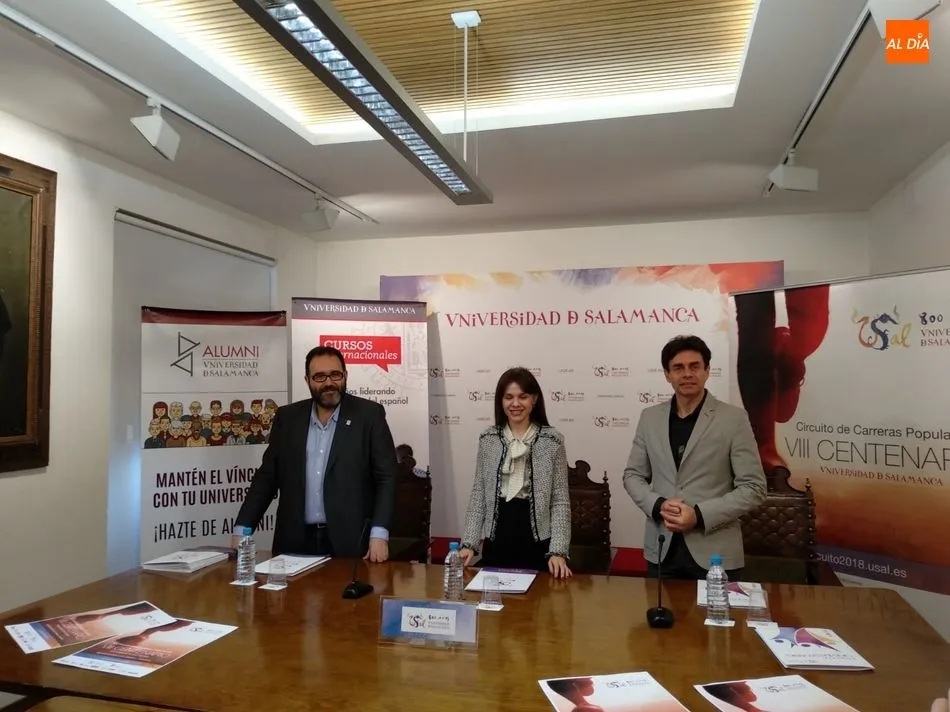 Julio Cordero, Ana Belén Ríos y Alberto Rincón, en la presentación de la prueba