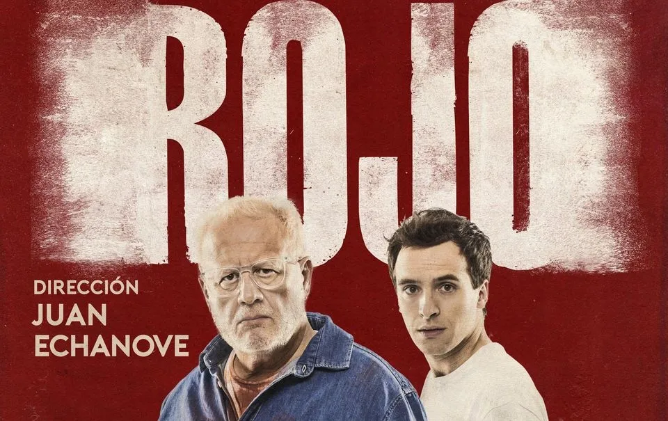 Cartel de la obra Rojo, protagonizada por Juan Echanove y Ricardo Gómez