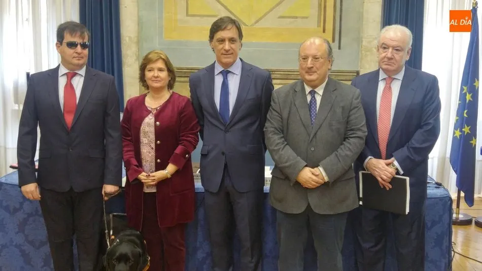 Javier González Jara, Carlos García Carbajo, Enrique Cabero y José Mayor Oreja han participado en la apertura de la jornada. Foto: Tomás Juárez