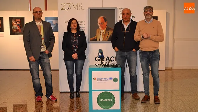 La alcaldesa Carmen Ávila, junto Ángel Gutierrez Lillo, José Luis Sánchez y Carlos Vicente, presentaban la exposición 30 aniversario del CDS