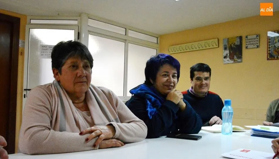 Algunos de los representantes de FEVESA, en la reunión con Asaljar y concejales de Ganemos, PSOE y Ciudadanos