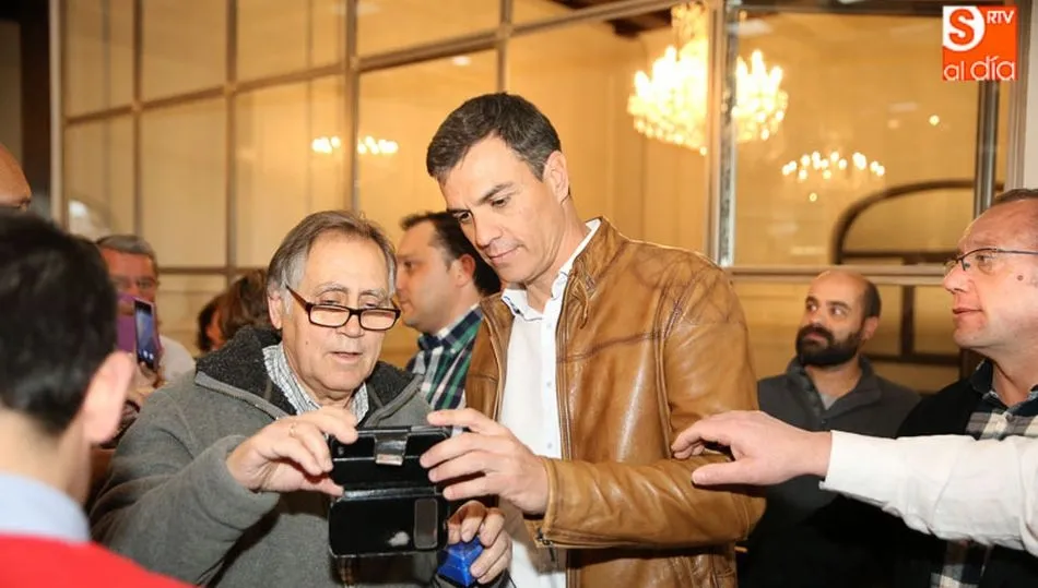 Pedro Sánchez, en Salamanca en abril de 2017