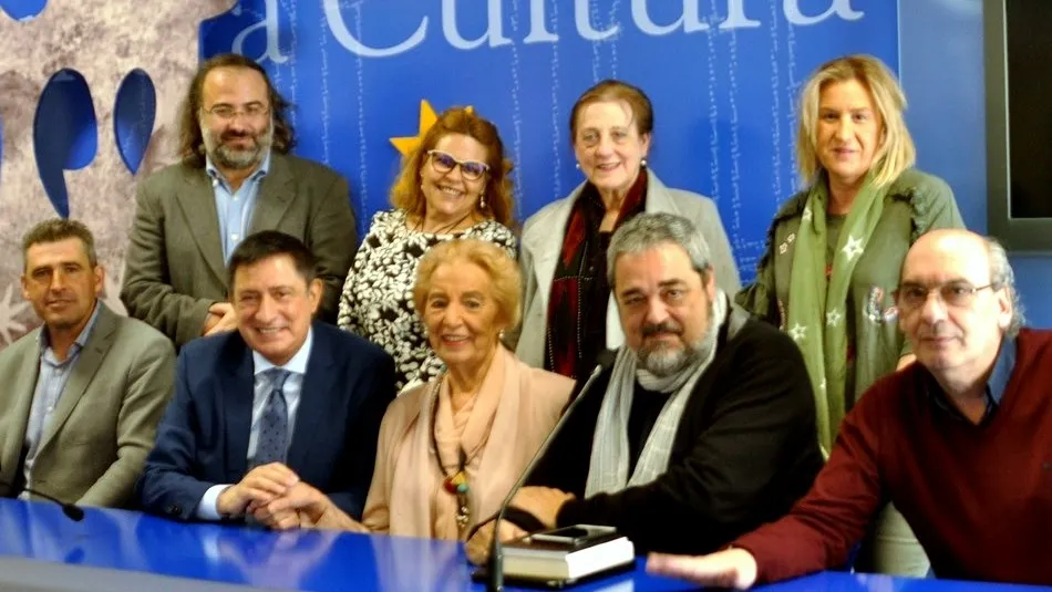 Miembros del jurado, Alencart, Pérez Castrillo, Ruiz Barrionuevo, Salas, Barrera, Fonseca, Fernández Labrador, Aganzo y Muñoz Quirós. Foto de José Amador Martín