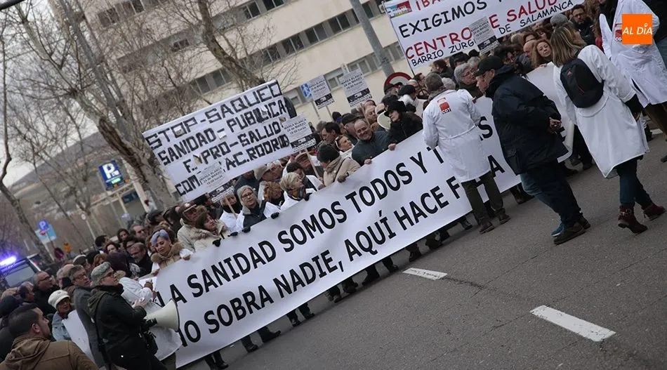 Los salmantinos salieron a la calle hace un año para defender la sanidad pública