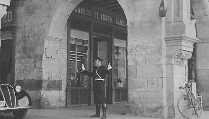 El tráfico rodado en la Plaza Mayor