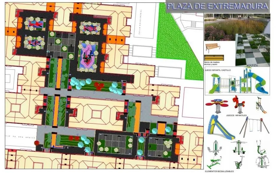 La reforma de la Plaza de Extremadura modernizará el barrio de Buenos Aires  
