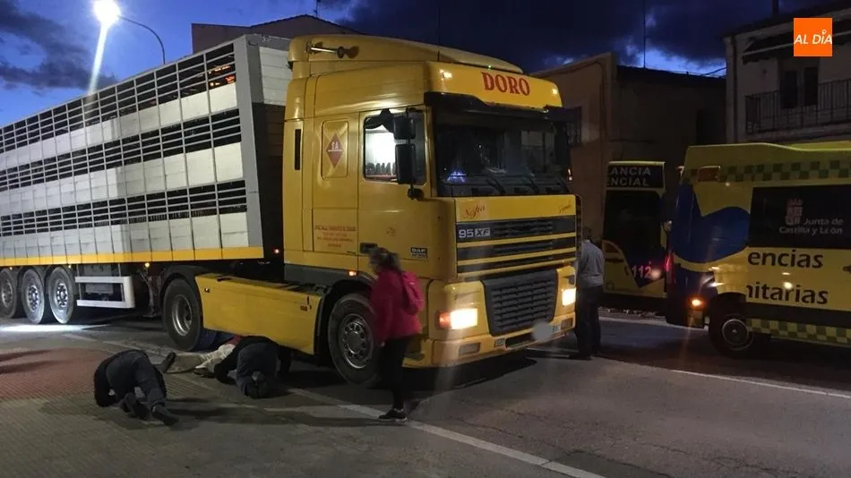 Imagen del camión involucrado en el atropello