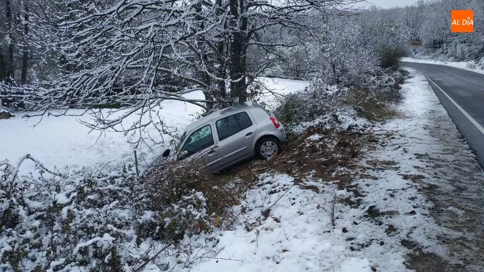 Estado del vehículo siniestrado, tras el rescate de sus ocupantes