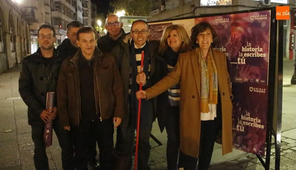 Unidas Podemos, en el acto de inicio de campaña electoral. Foto: Elena López
