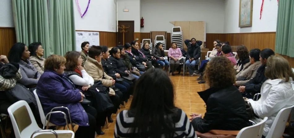 Café tertulia de las empleadas de hogar, en una reunión anterior