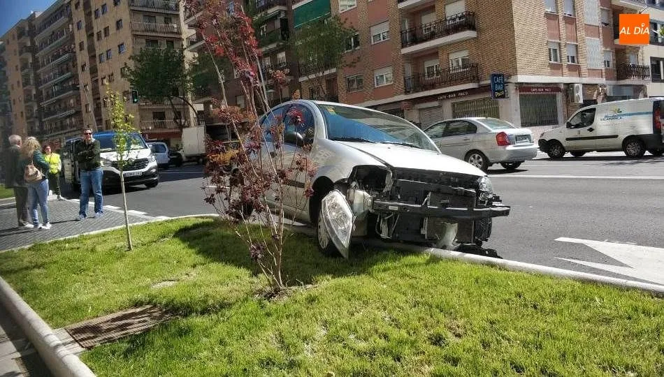 Estado de uno de los vehículos implicados en este siniestro