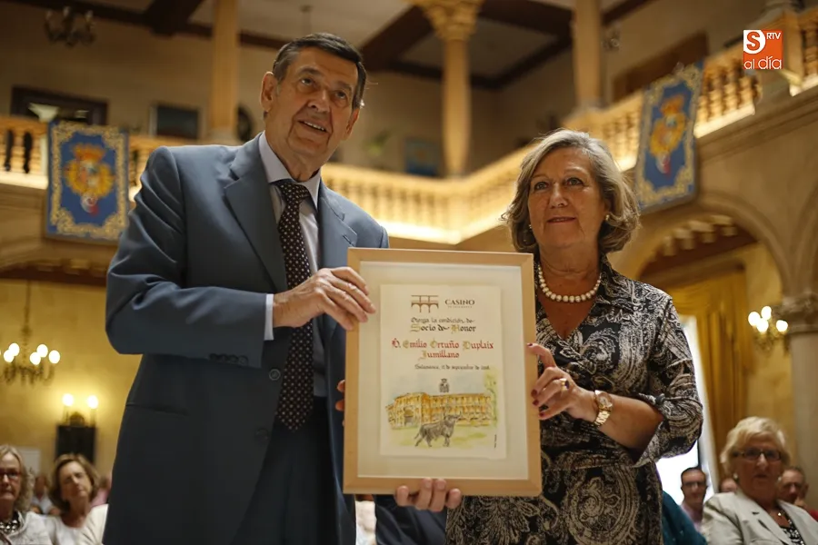 Jumillano, en un acto en el Casino de Salamanca en el que fue nombrado socio de honor