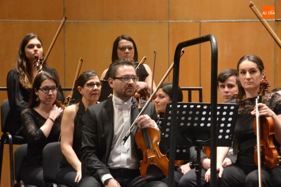 Algunos de los integrantes de la Joven Orquesta Sinfónica Ciudad de Salamanca