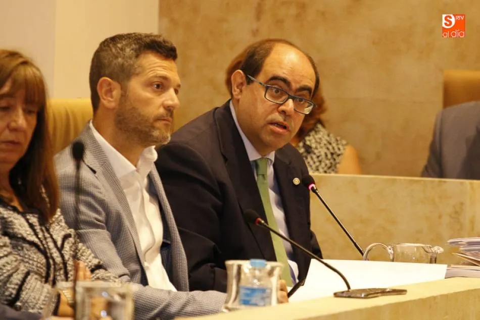 Fernando Rodríguez, portavoz del Equipo de Gobierno, en un pleno anterior del Ayuntamiento de Salamanca