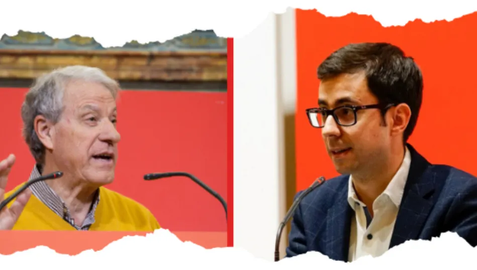 Jesús Málaga, exalcalde, y José Luis Mateos, candidato del PSOE a la Alcaldía de Salamanca