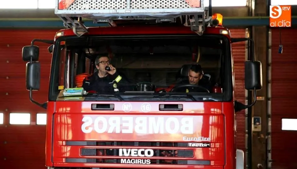 Un camión de Bomberos