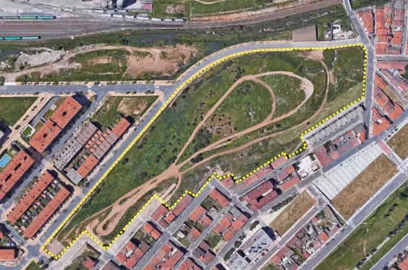 Perímetro del futuro parque de Chamberí